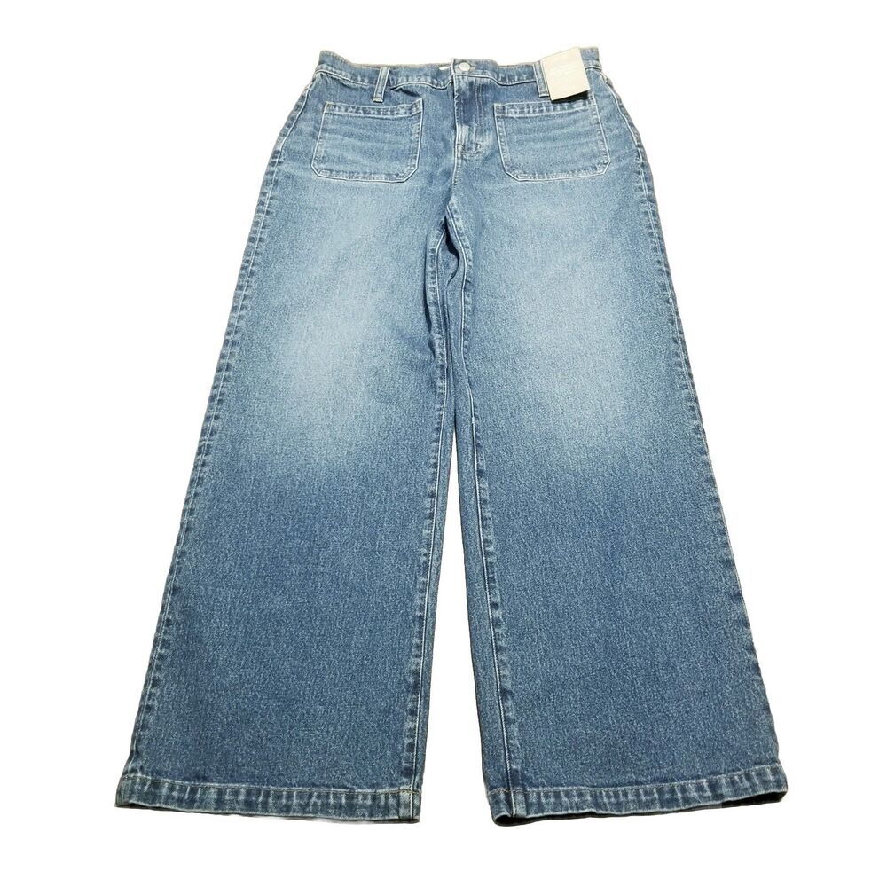 Madewell Perfect Vintage Wide Leg Jean Women Size 30 Stretch Denim NWT (32x29.5)